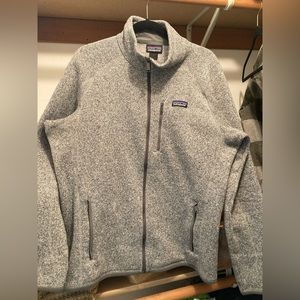 Mens Patagonia Large Better Sweater Full Zip Jacket Gray